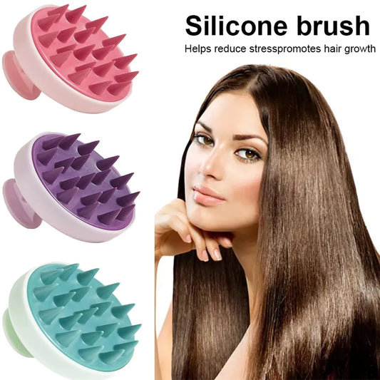 Verdantra™ Silicone Shampoo Brush Head Scalp Massage