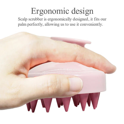 Verdantra™ Silicone Shampoo Brush Head Scalp Massage
